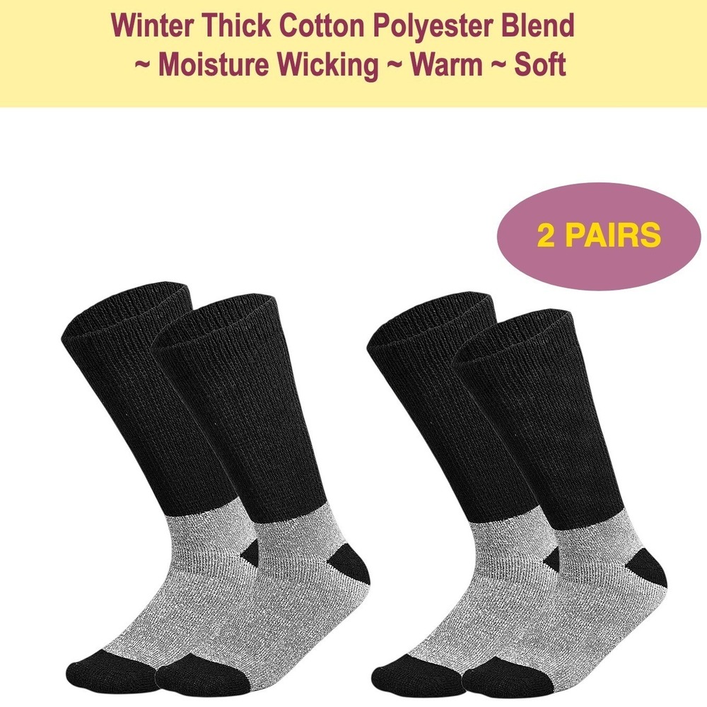 Calcetines Térmicos‎ Acolchados De Invierno Para Diabéticos Talla 13-15